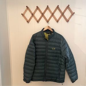 Blue and green Mountain Hardwear zip down jacket